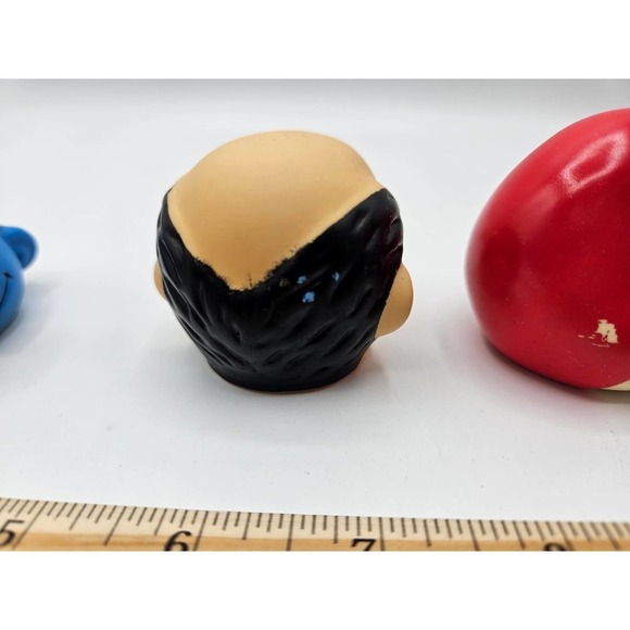 Smurfs Vintage 1983 Peyo Plastic Heads Collectible Toy Lot of 5 Finger Puppets - Picture 10 of 11